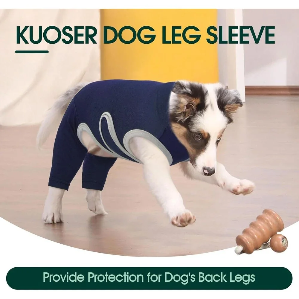 Kuoser Dog Surgery Recovery Suit, Dog Surgical Suit for Back Legs, Blue 3XL, NEW